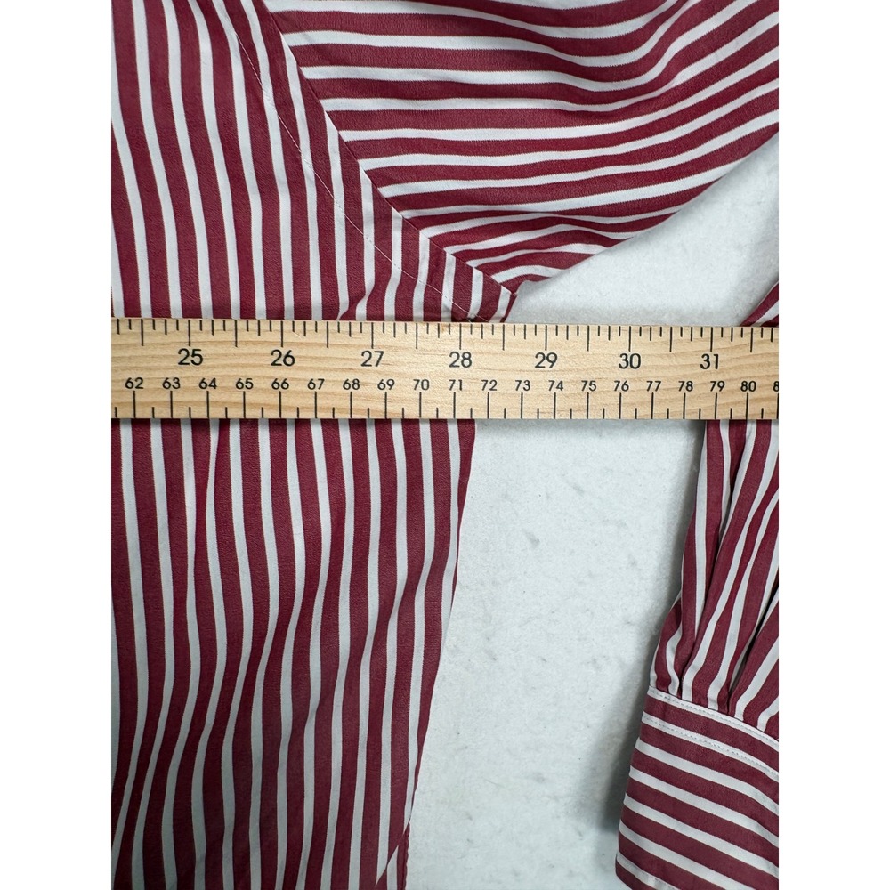 Vintage Ralph Lauren Striped Button Down Shirt XL Red White Classic Fit Cotton - Picture 10 of 13